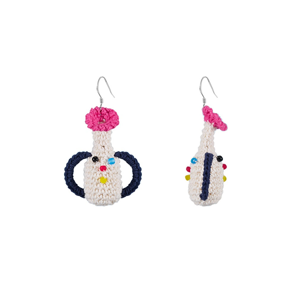 Handmade Crochet Earrings: Handcrafted crochet earrings designed with 925 sterling silver hooks, hypoallergenic and elegant.