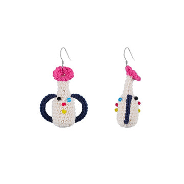 Handmade Crochet Earrings: Handcrafted crochet earrings designed with 925 sterling silver hooks, hypoallergenic and elegant.